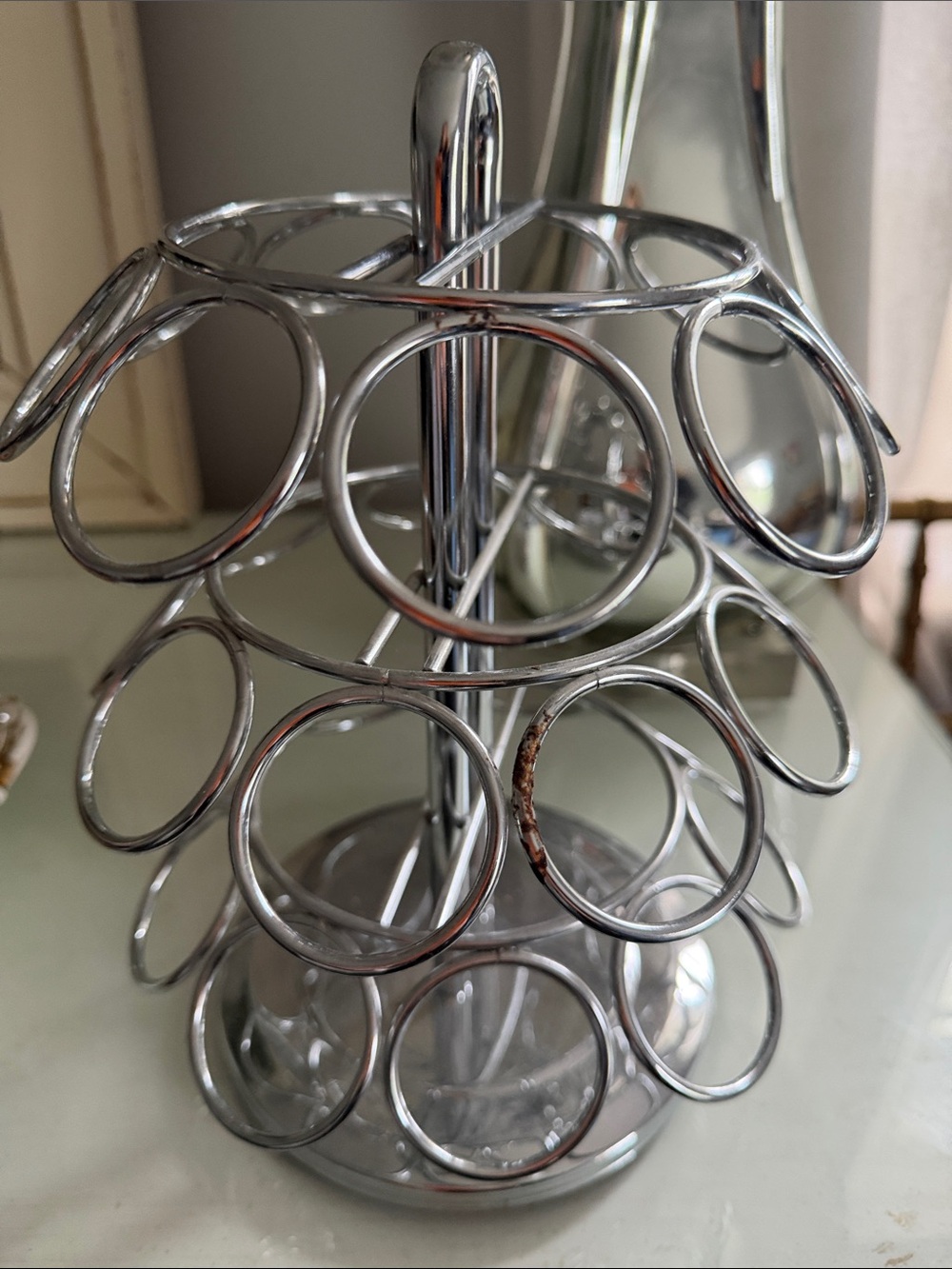 Keurig silver Keurig spinning metal cup holder
